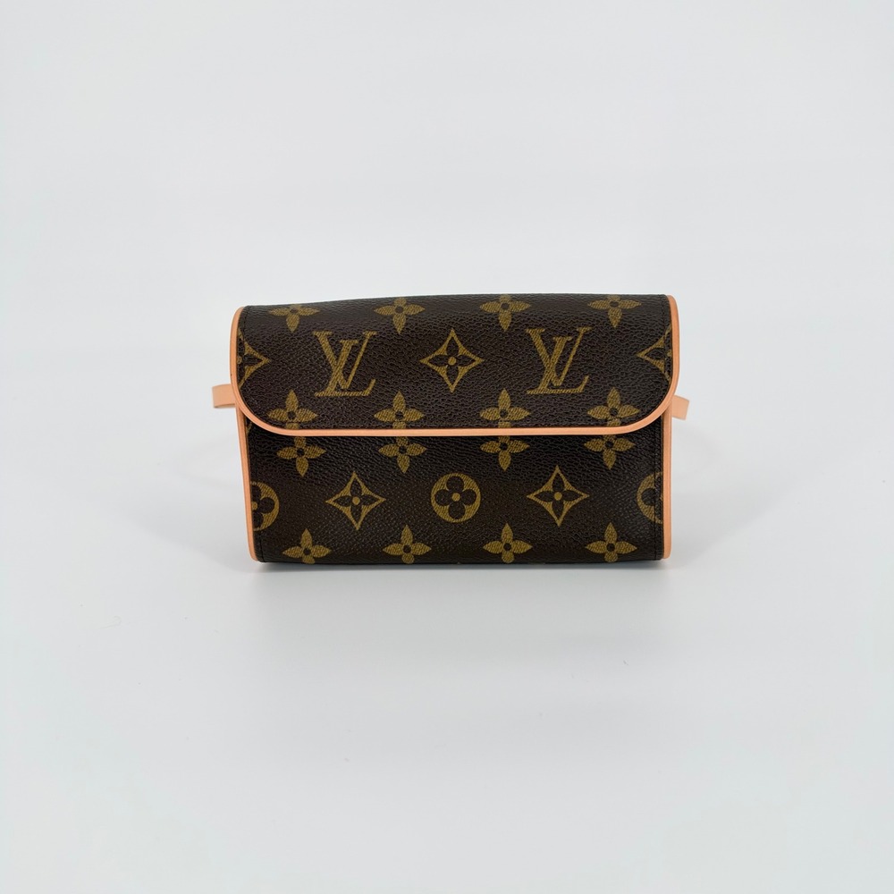 Louis Vuitton Florentine Belt Bag Brown S Monogram Travel Luxury Waist 25-30" - Picture 3 of 16